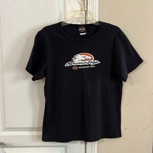 Harley Davidson Screamin’ Eagle women’s size large black T-shirt